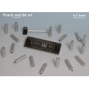 Punch and die set,from 0,5mm to 2mm with 0,1mm