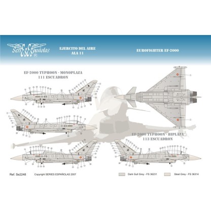CALCAS EF-2000 TYPHOON- 1/72 ESPAÑA