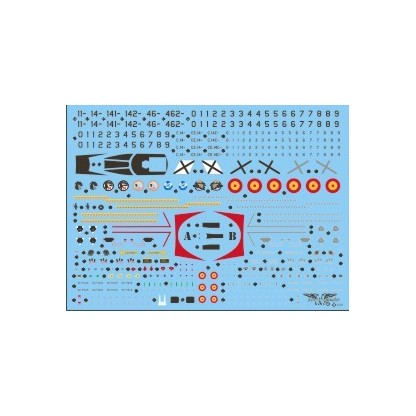 CALCAS MIRAGE F-1 ALAS 11/14 462 ESC. 1/48