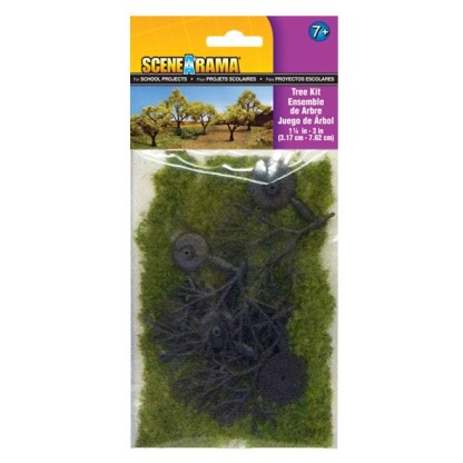 3 ARBOLES EN KIT 7,62 CTMS. VERDE CLARO