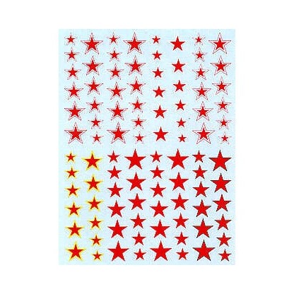 Russian Stars. Plain, with yellow outline, with white outline, with...