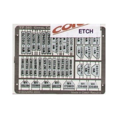 German Licence Plates 1/35