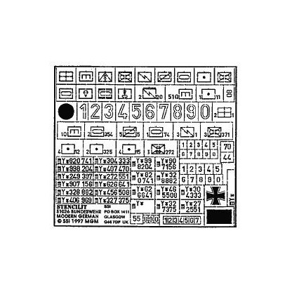 MARCAS BUNDESWEHR GERMAN 1/35 WW2