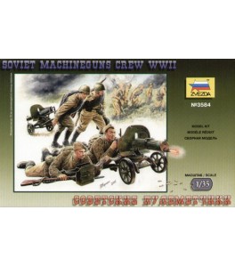WWII Soviet Machine Guns and crew 1/35