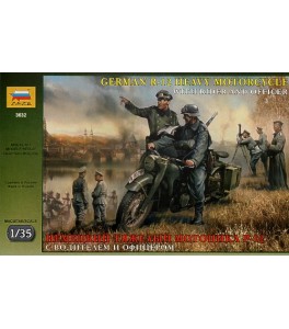 German WWII R12 Motorcycle and 2 riders 1/35