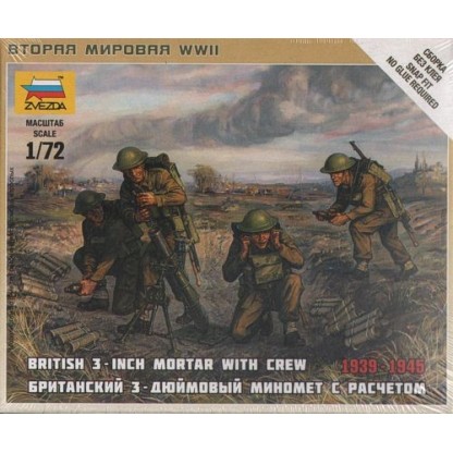 British Mortar with Crew 1939-1945 1/72