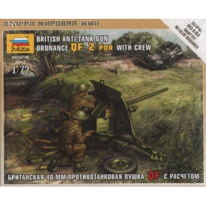British Anti-Tank Gun QF 2-PDR with Crew 1/72